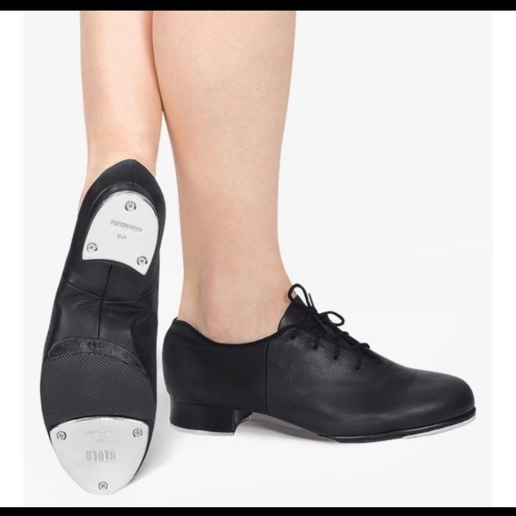 Bloch Other - Bloch Black Split Sole Shockwave #3 Lace Up Tap Shoes 4N